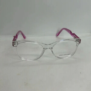 Kids Place Glasses Frames. KP 20231 CR 49-16-135 Crystal with Pink Arms  NWT